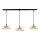 Lampadario a sospensione con filo LATTE 3xE27/60W/230V beige/nero/cromo lucido