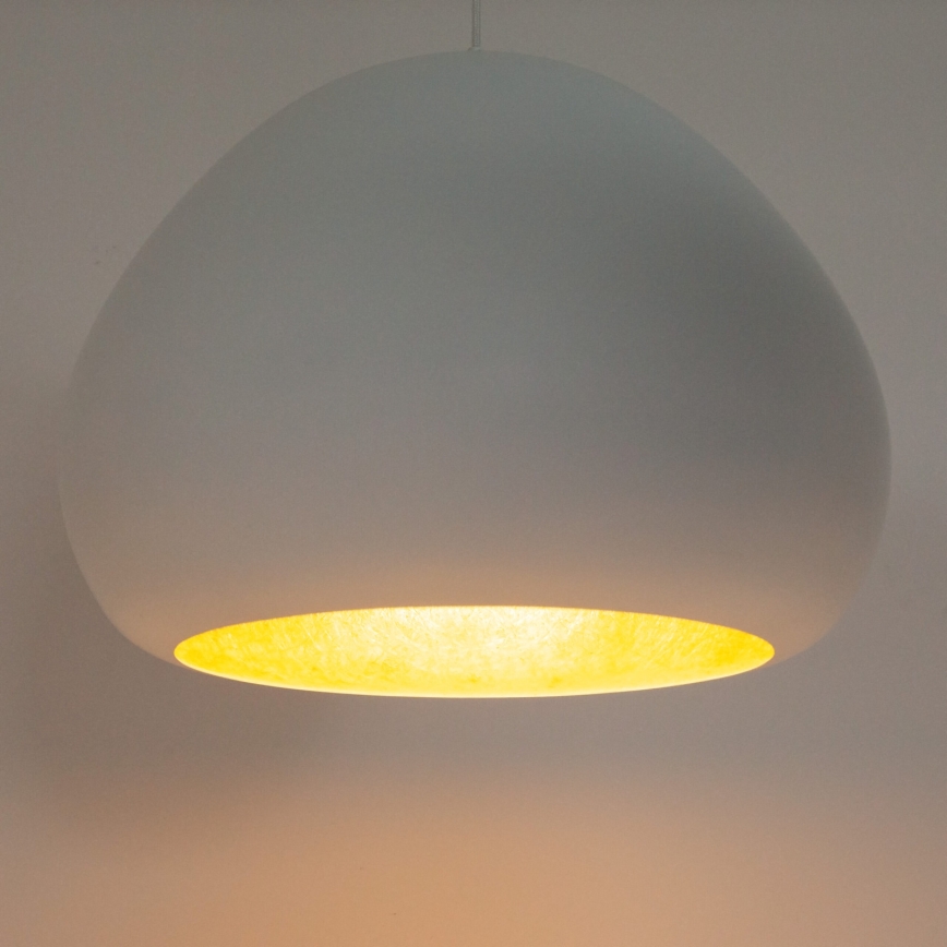 Lampadario a sospensione con filo LAVA 1xE27/15W/230V bianco/oro