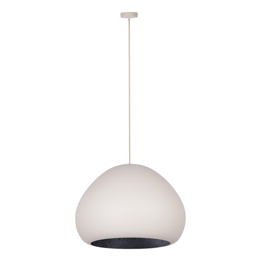 Lampadario a sospensione con filo LAVA 1xE27/15W/230V color crema/nero