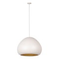 Lampadario a sospensione con filo LAVA 1xE27/15W/230V color crema/oro
