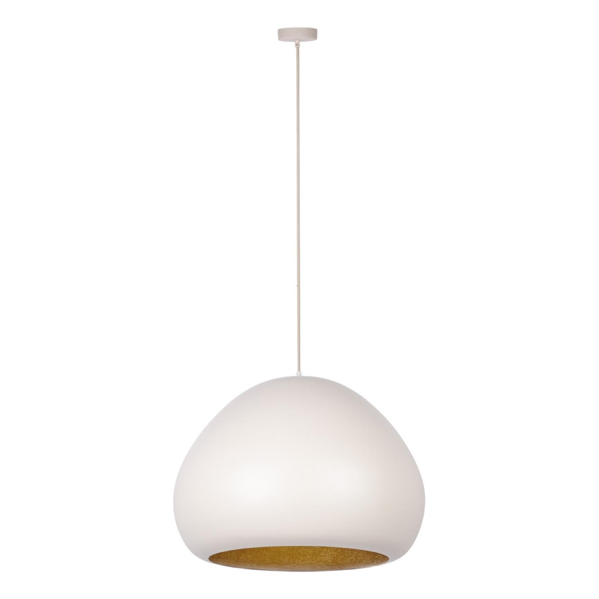 Lampadario a sospensione con filo LAVA 1xE27/15W/230V color crema/oro