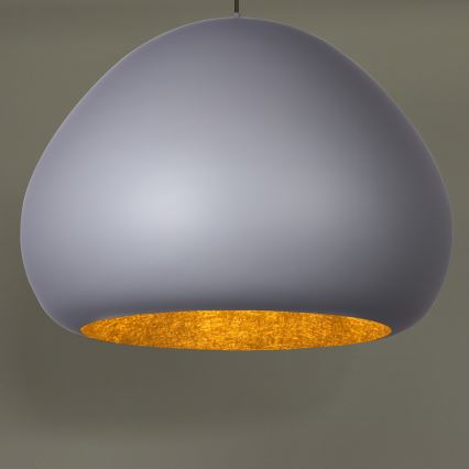 Lampadario a sospensione con filo LAVA 1xE27/15W/230V grigio/oro