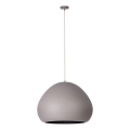 Lampadario a sospensione con filo LAVA 1xE27/15W/230V taupe/nero