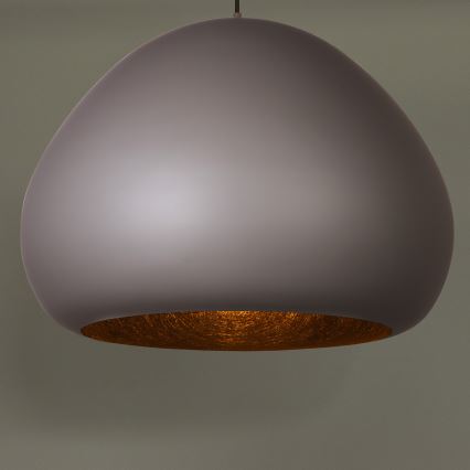 Lampadario a sospensione con filo LAVA 1xE27/15W/230V taupe/nero