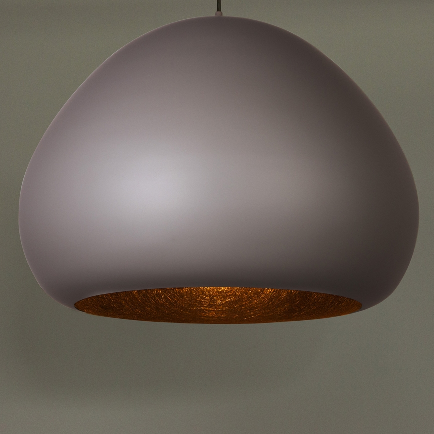 Lampadario a sospensione con filo LAVA 1xE27/15W/230V taupe/nero