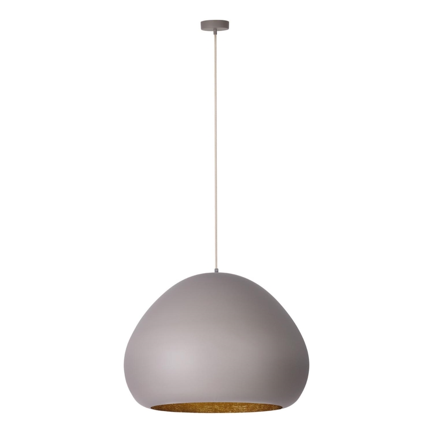 Lampadario a sospensione con filo LAVA 1xE27/15W/230V taupe/oro