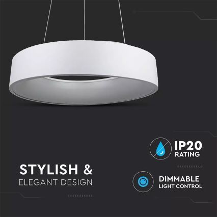 Lampadario a sospensione con filo LED dimmerabile 1xLED/20W/230V