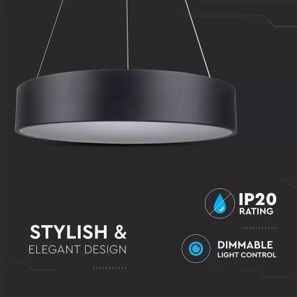 Lampadario a sospensione con filo LED dimmerabile 1xLED/20W/230V