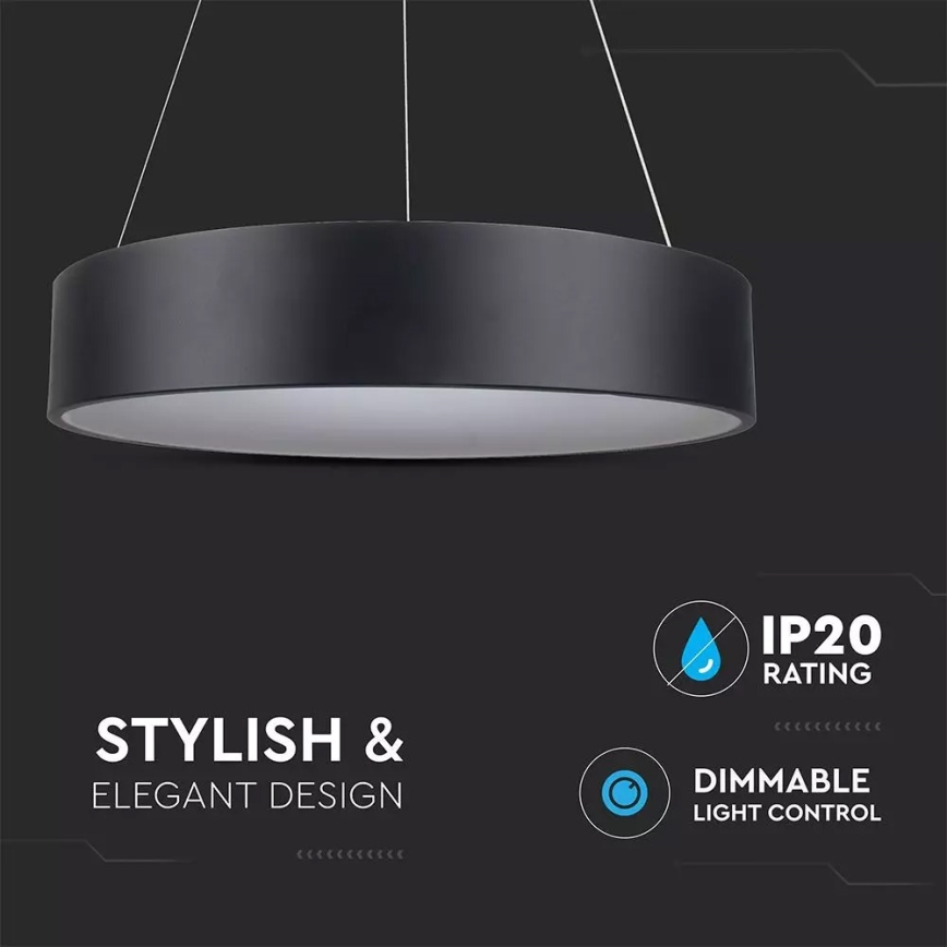 Lampadario a sospensione con filo LED dimmerabile 1xLED/20W/230V