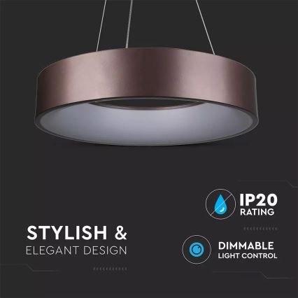 Lampadario a sospensione con filo LED dimmerabile 1xLED/30W/230V