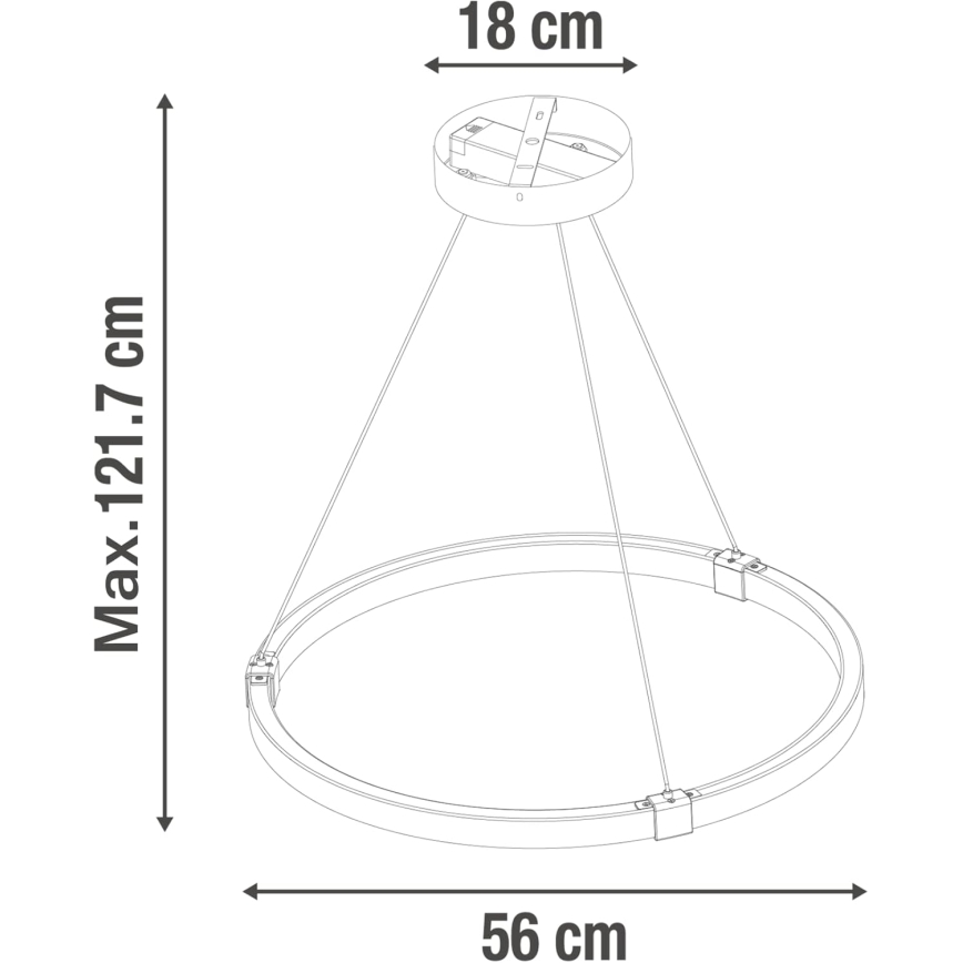 Lampadario a sospensione con filo LED dimmerabile CASSINI LED/33W/230V 2700-6500K + telecomando