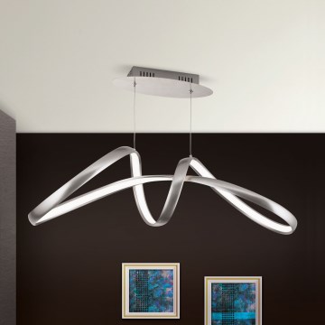 Lampadario a sospensione con filo LED dimmerabile CIRCUS LED/36W/230V argento