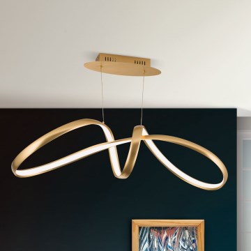 Lampadario a sospensione con filo LED dimmerabile CIRCUS LED/36W/230V oro