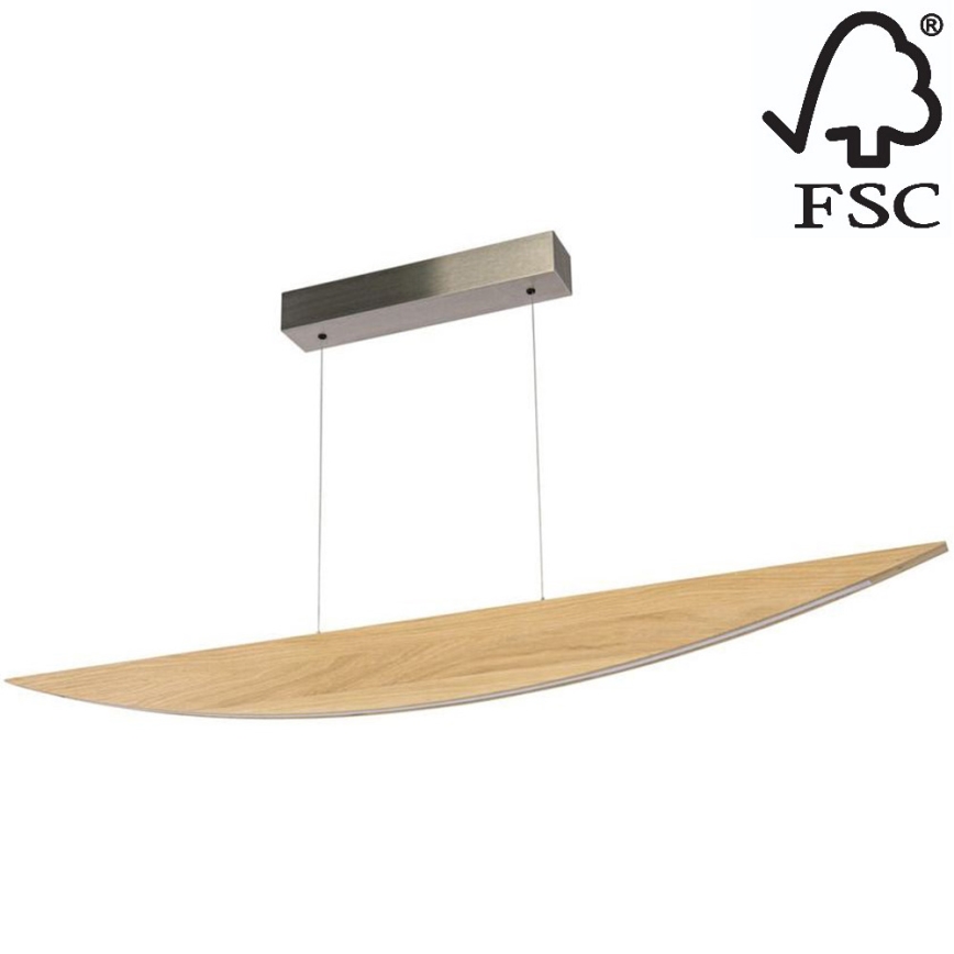 Lampadario a sospensione con filo LED dimmerabile DUBAI LED/14W/230V quercia – FSC certificato