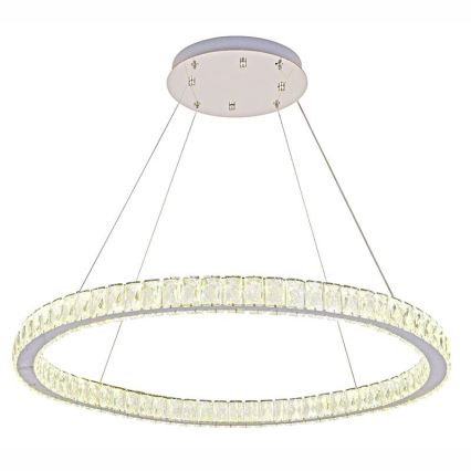 LED Dimmerabile cristallo lampadario su filo LED/100W/230V 3000-6500K argento + telecomando