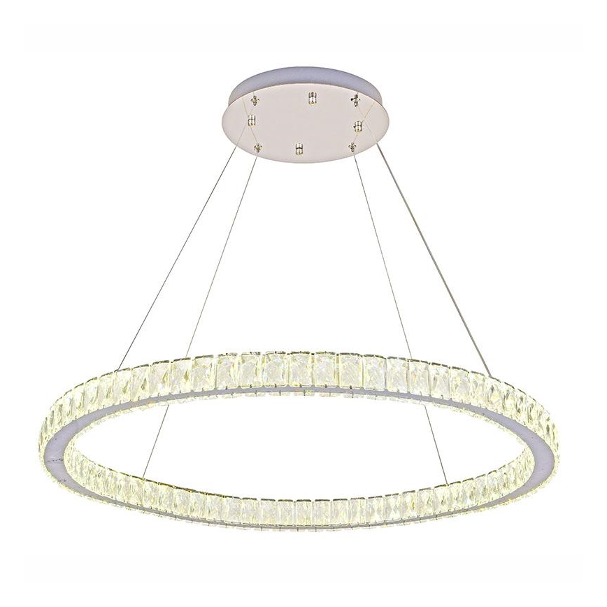 LED Dimmerabile cristallo lampadario su filo LED/100W/230V 3000-6500K argento + telecomando
