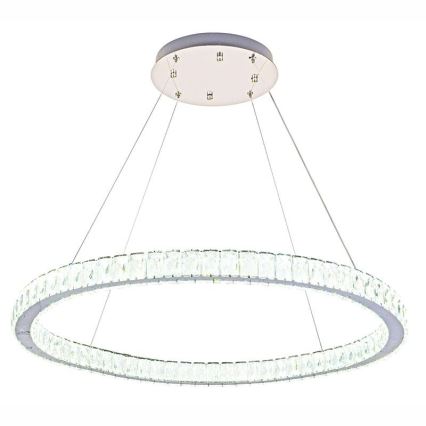 LED Dimmerabile cristallo lampadario su filo LED/100W/230V 3000-6500K argento + telecomando