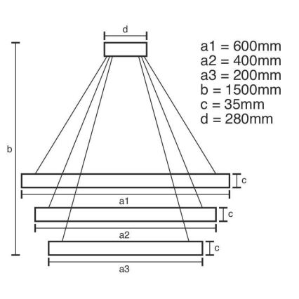 LED Dimmerabile cristallo lampadario su filo LED/100W/230V 3000-6500K argento + telecomando