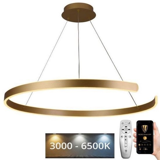 Lampadario a sospensione con filo LED dimmerabile LED/100W/230V 3000-6500K diametro 80 cm + telecomando