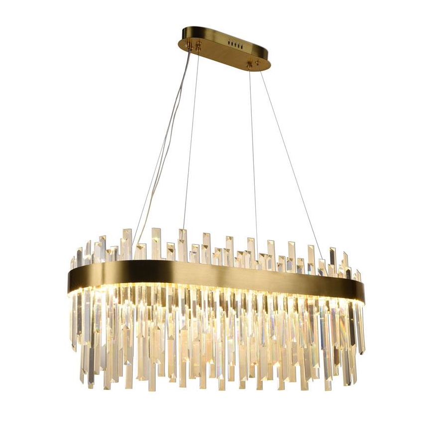 LED Dimmerabile cristallo lampadario su filo LED/100W/230V 3000-6500K oro + telecomando