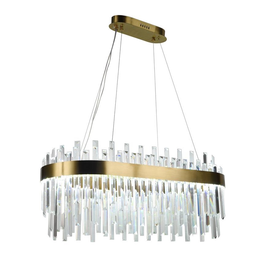 LED Dimmerabile cristallo lampadario su filo LED/100W/230V 3000-6500K oro + telecomando