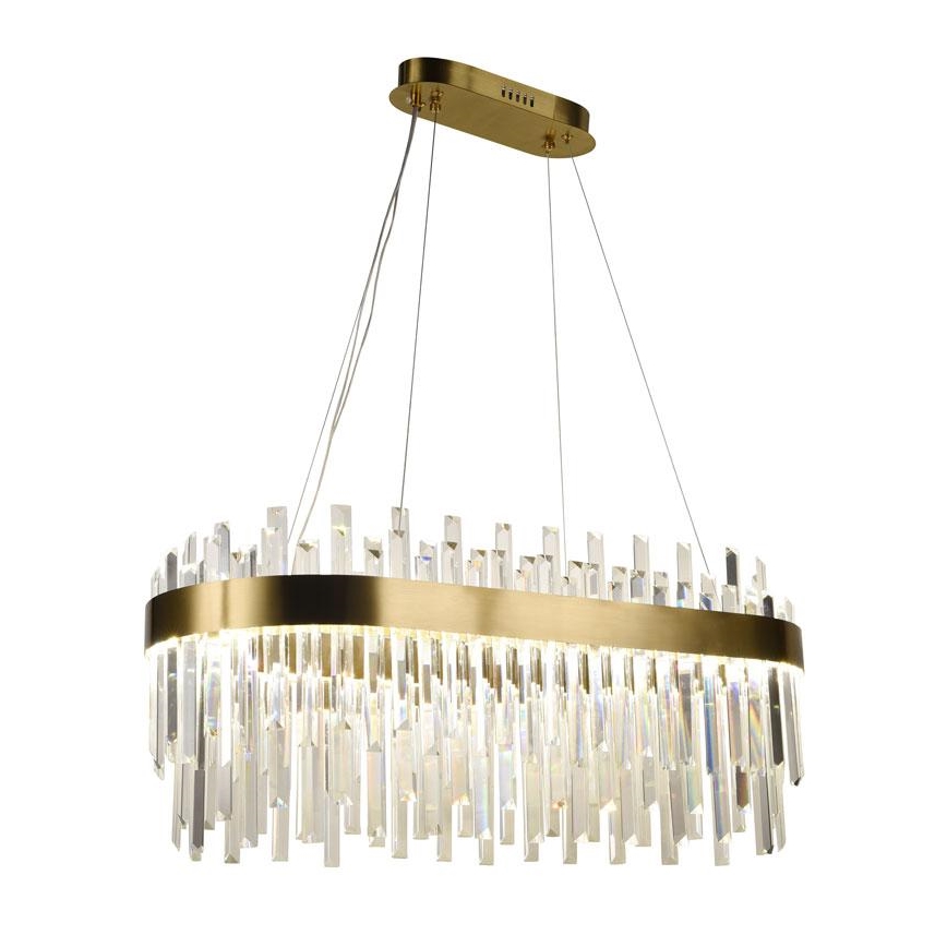 LED Dimmerabile cristallo lampadario su filo LED/100W/230V 3000-6500K oro + telecomando
