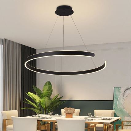 Lampadario a sospensione con filo LED dimmerabile LED/100W/230V 3000-6500K diametro 80 cm + telecomando