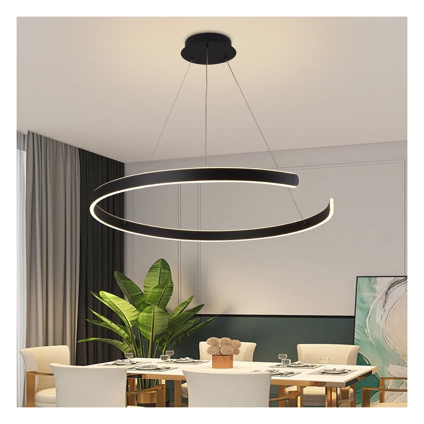 Lampadario a sospensione con filo LED dimmerabile LED/100W/230V 3000-6500K diametro 80 cm + telecomando