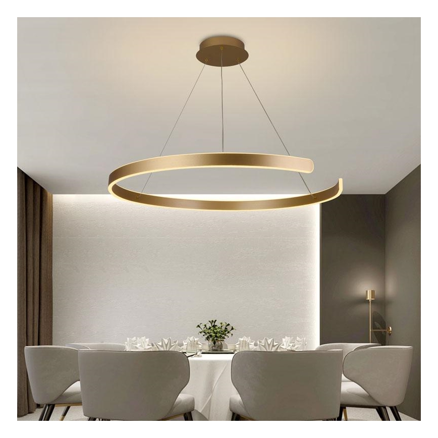 Lampadario a sospensione con filo LED dimmerabile LED/100W/230V 3000-6500K diametro 80 cm + telecomando