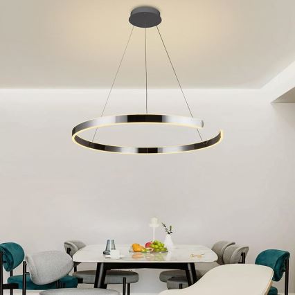 Lampadario a sospensione con filo LED dimmerabile LED/100W/230V 3000-6500K diametro 80 cm + telecomando