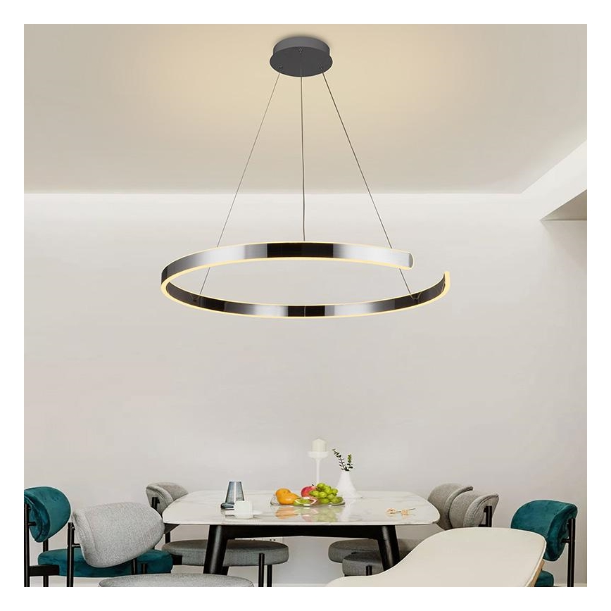 Lampadario a sospensione con filo LED dimmerabile LED/100W/230V 3000-6500K diametro 80 cm + telecomando