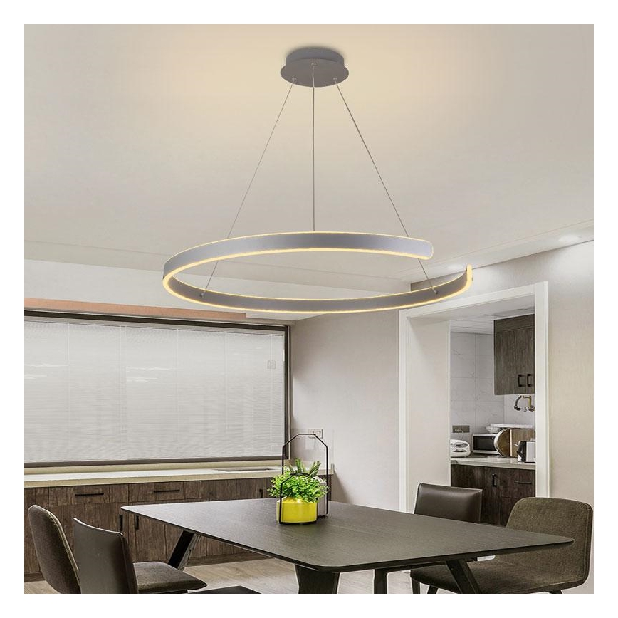 Lampadario a sospensione con filo LED dimmerabile LED/100W/230V 3000-6500K diametro 80 cm + telecomando