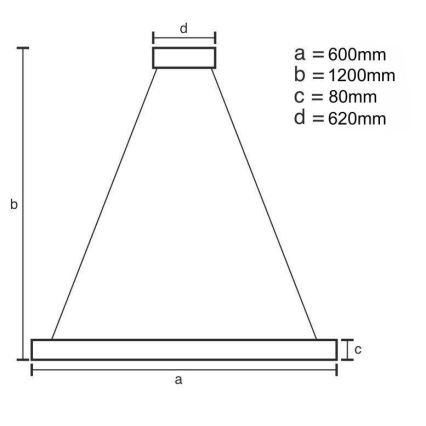 Lampadario a sospensione con filo LED dimmerabile LED/100W/230V 3000-6500K + telecomando