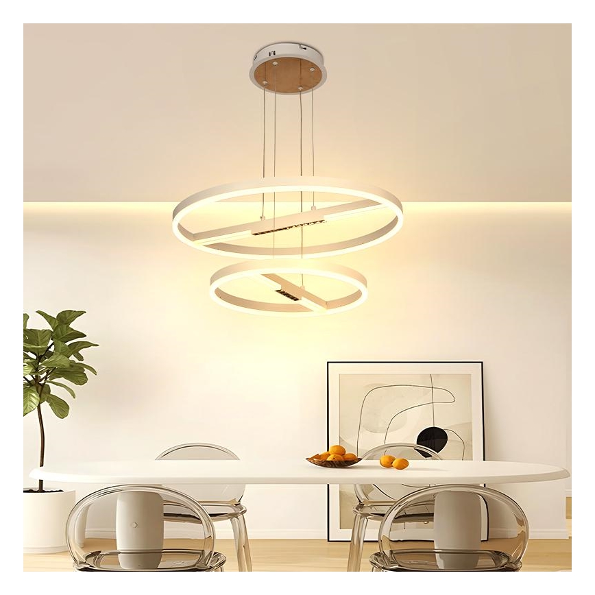 Lampadario a sospensione con filo LED dimmerabile LED/100W/230V 3000-6500K + telecomando