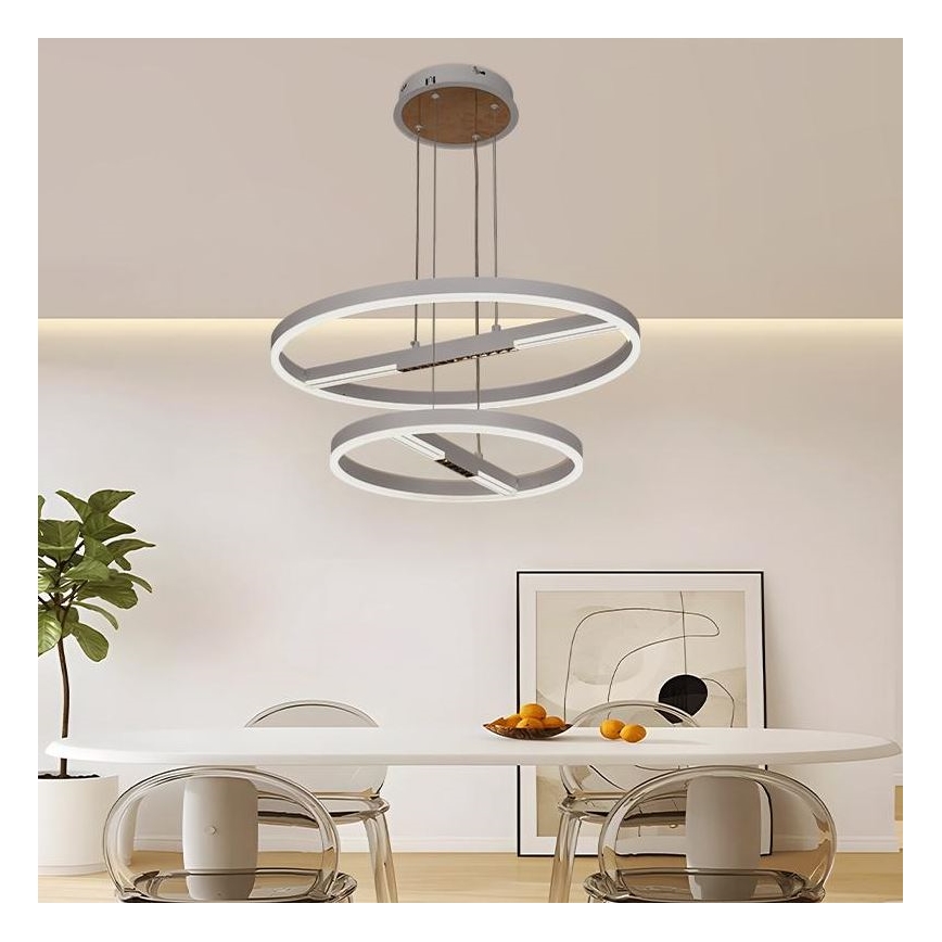 Lampadario a sospensione con filo LED dimmerabile LED/100W/230V 3000-6500K diametro 60 cm + telecomando