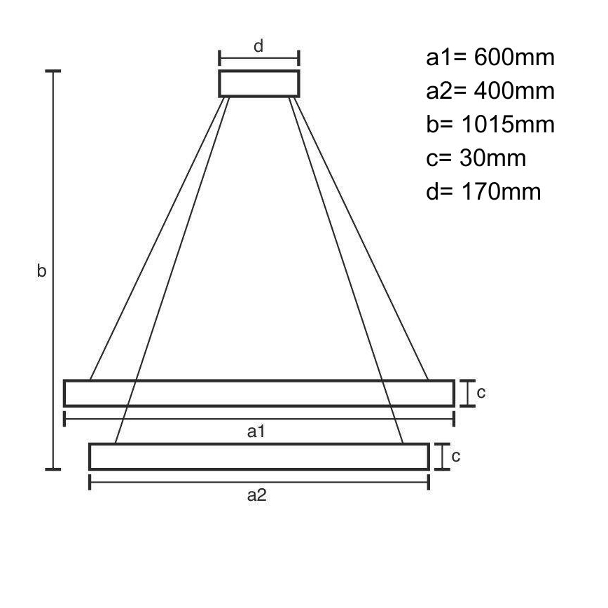 Lampadario a sospensione con filo LED dimmerabile LED/100W/230V 3000-6500K + telecomando