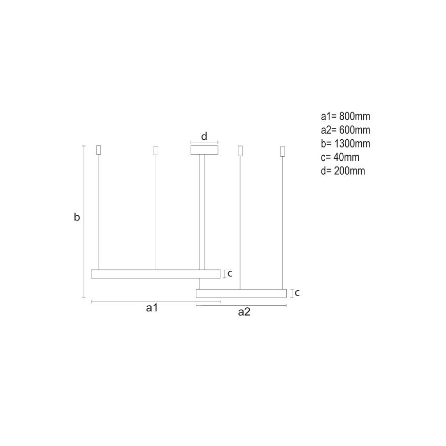 Lampadario a sospensione con filo LED dimmerabile LED/100W/230V 3000-6500K + telecomando