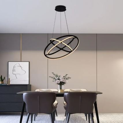 Lampadario a sospensione con filo LED dimmerabile LED/105W/230V 3000-6500K diametro 60 cm + telecomando