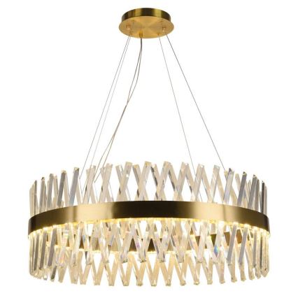 LED Dimmerabile cristallo lampadario su filo LED/110W/230V 3000-6500K oro + telecomando