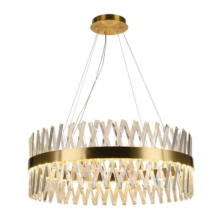 LED Dimmerabile cristallo lampadario su filo LED/110W/230V 3000-6500K oro + telecomando