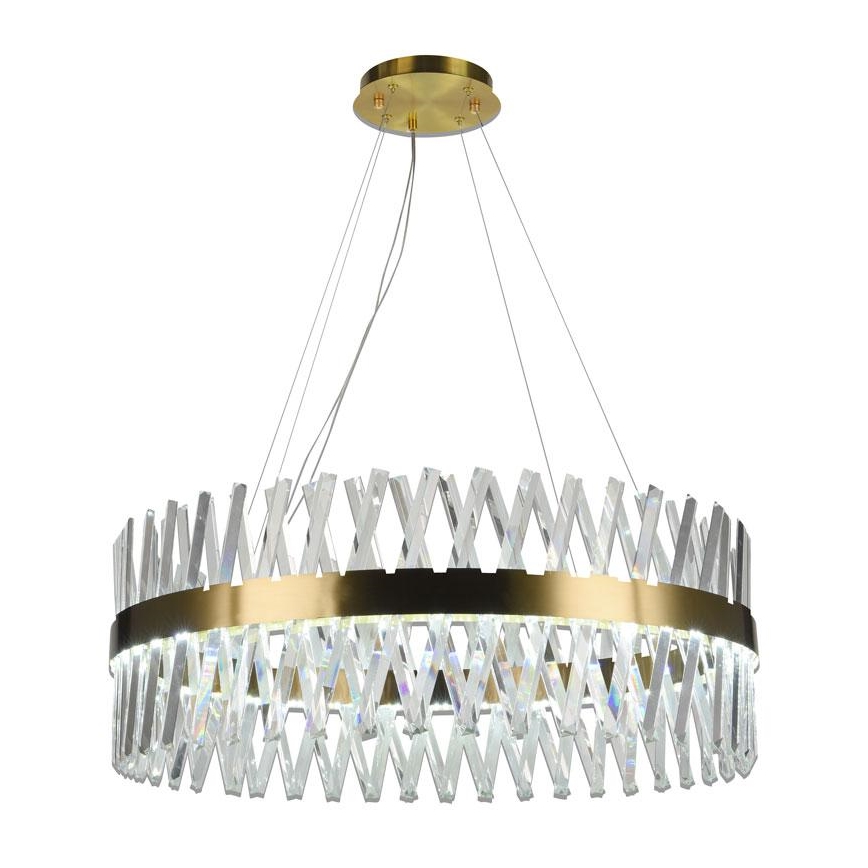 LED Dimmerabile cristallo lampadario su filo LED/110W/230V 3000-6500K oro + telecomando