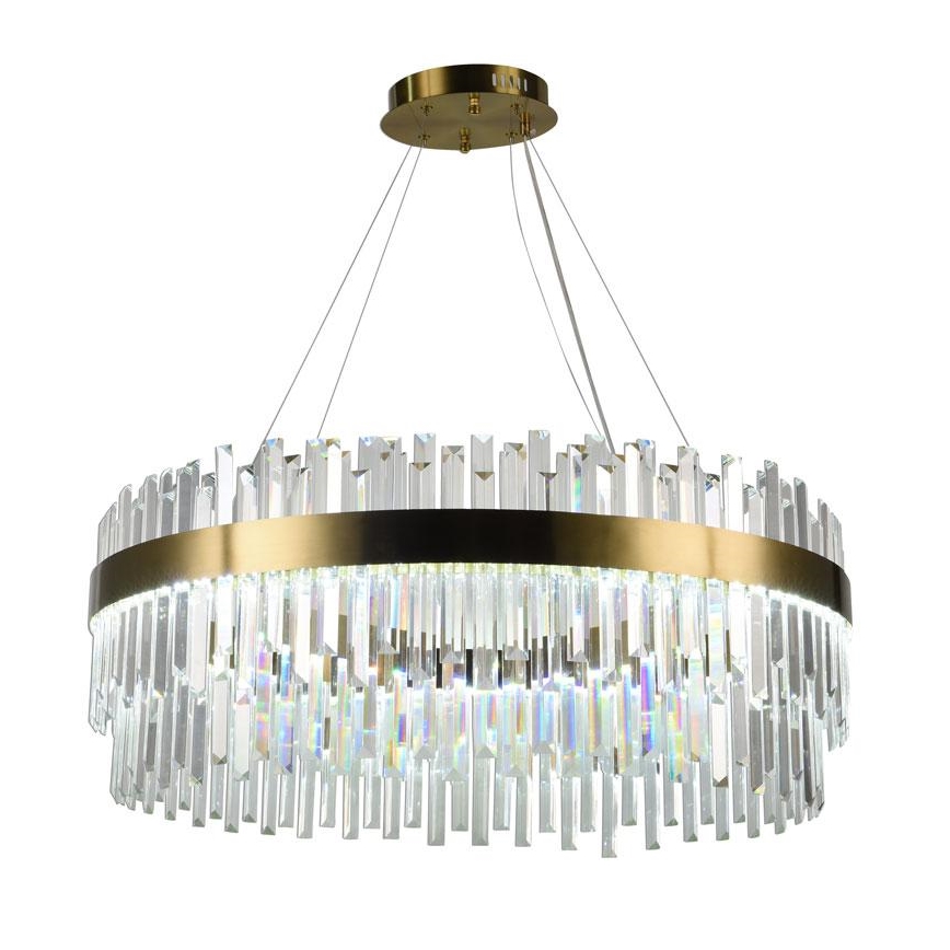 LED Dimmerabile cristallo lampadario su filo LED/110W/230V 3000-6500K oro + telecomando