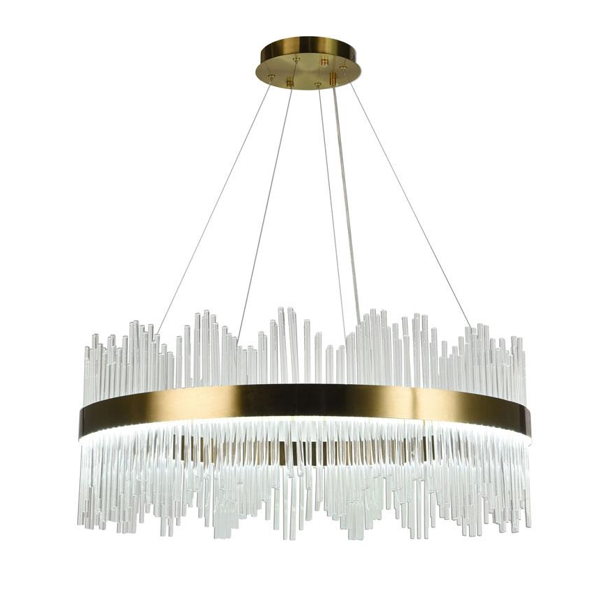 LED Dimmerabile cristallo lampadario su filo LED/110W/230V 3000-6500K oro + telecomando