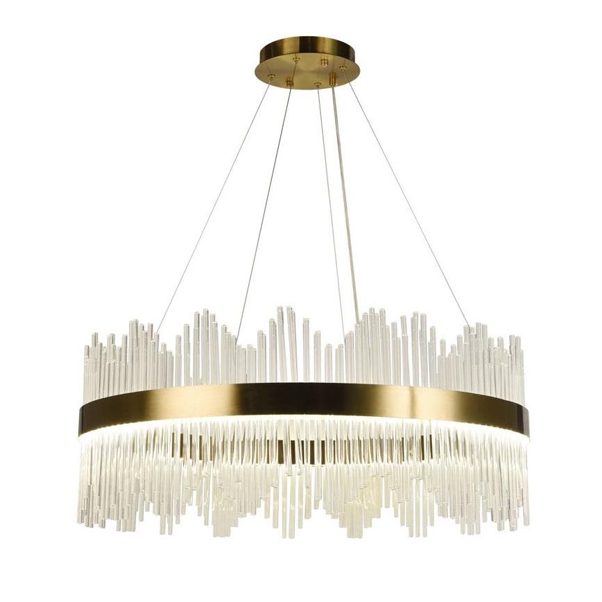 LED Dimmerabile cristallo lampadario su filo LED/110W/230V 3000-6500K oro + telecomando