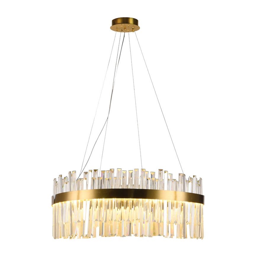 LED Dimmerabile cristallo lampadario su filo LED/110W/230V 3000-6500K oro + telecomando