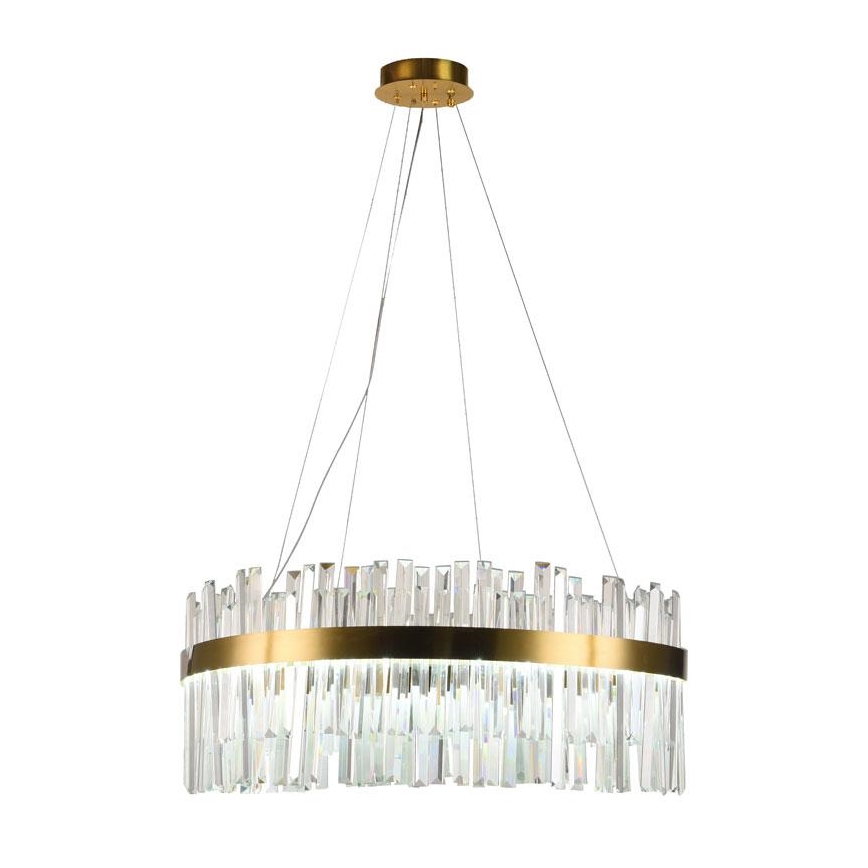 LED Dimmerabile cristallo lampadario su filo LED/110W/230V 3000-6500K oro + telecomando