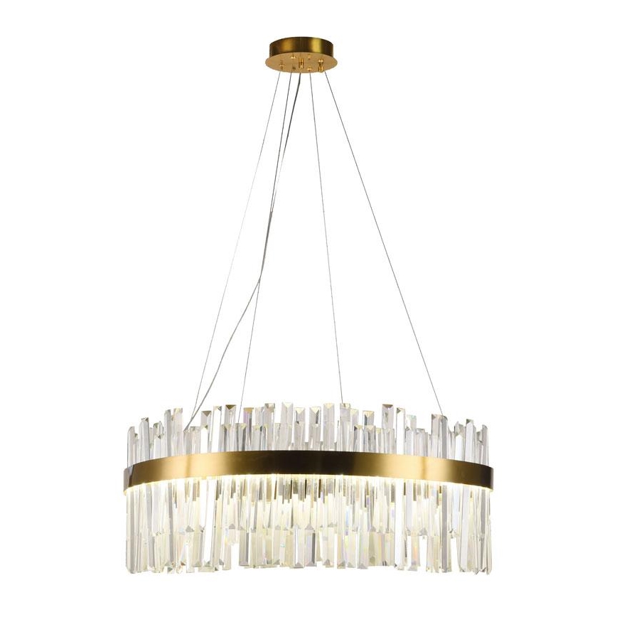 LED Dimmerabile cristallo lampadario su filo LED/110W/230V 3000-6500K oro + telecomando