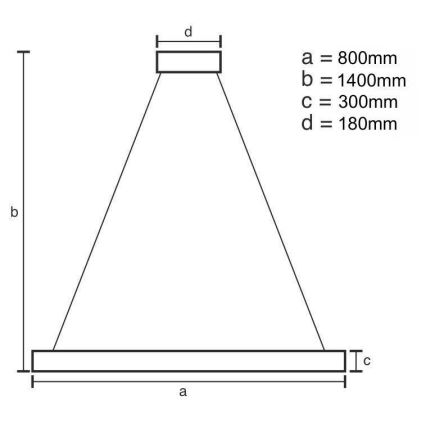 LED Dimmerabile cristallo lampadario su filo LED/110W/230V 3000-6500K oro + telecomando