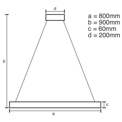 Lampadario a sospensione con filo LED dimmerabile LED/110W/230V 3000-6500K diametro 80 cm + telecomando