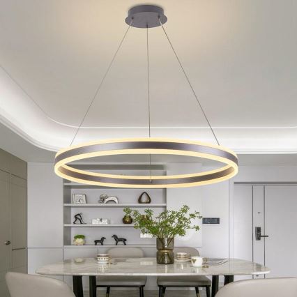 Lampadario a sospensione con filo LED dimmerabile LED/110W/230V 3000-6500K diametro 80 cm + telecomando